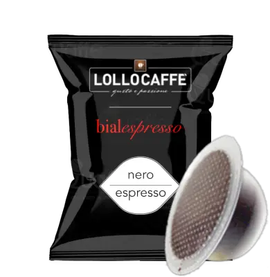 100 Lollo Caffè Kompatybilne BIALETTI BLACK Blend Kapsułki - Intensywne Kremowe
