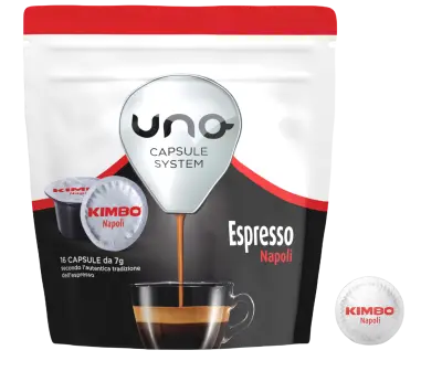 16 capsule originali caffè Kimbo Uno System NAPOLI - Espresso Napoli
