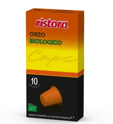 10 Organic Soluble BARLEY Ristora - Nespresso compatible capsules