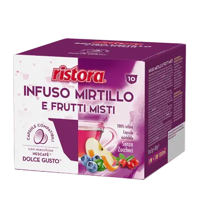 10 BLUEBERRY AND MIXED FRUITS INFUSION Capsules Ristora - Nescafé Dolce Gusto