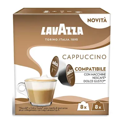 16 Capsule Lavazza CAPPUCCINO Compatibili Nescafé Dolce Gusto - 8 Porzioni