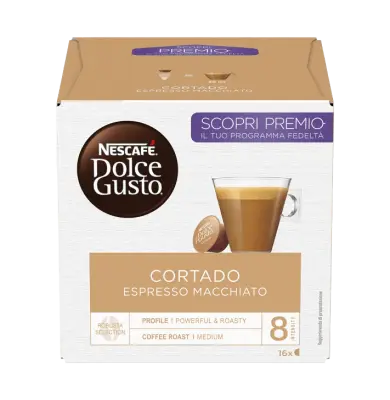 16 Originali Nescafè Dolce Gusto CORTADO Capsule - Ricetta Spagnola