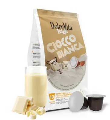 10 Cioccobianca Cioccolato Bianco Dolce Vita - capsule compatibili Nespresso