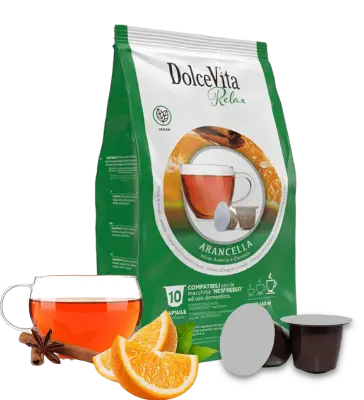 10 Capsule Dolce Vita Arancella Compatibili Nespresso - Arancia Cannella