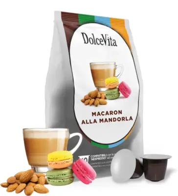 10 Capsule Dolce Vita Macaron Mandorla Compatibili Nespresso - Dolce Francese