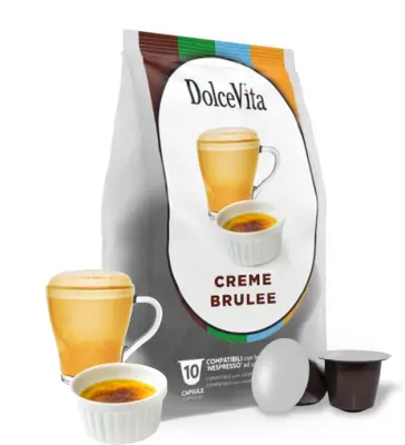 10pz Crème Brûlée Dolce Vita Capsule Nespresso - Sapore Crema Tostata