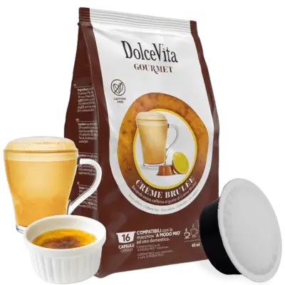 Crème Brûlée Dolce Vita 16 Capsule  Lavazza A Modo Mio - Crema Tostata