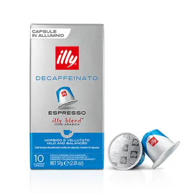 10 capsule Illy Caffè decaffeinate - compatibili Nespresso