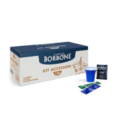 Borbone Accessory Kit 150 pieces - Scoops, Plastic Cups & Sugar