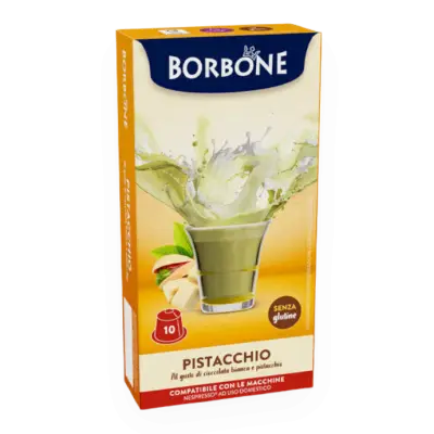 10 White Chocolate with PISTACHIO Borbone NESPRESSO Capsules