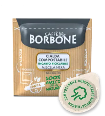 50 Compostable Pods BORBONE Black Blend