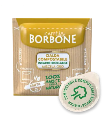 50 Compostable Coffee Pods BORBONE GOLD Blend