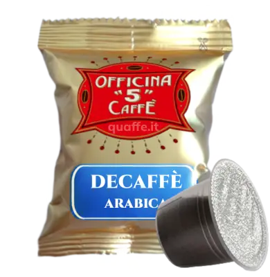Officina 5 Caffè Miscela DECAFFEINATO ARABICA 100% capsule compatibili Nespresso