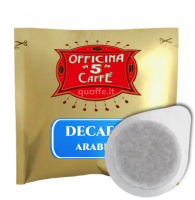 Officina 5 Caffè 100% ARABICA DECAFFEINATED Blend Compostable Ese Pods