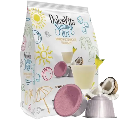 16 Capsule Dolce Vita PINA COLADA ICE compatibili NESCAFE DOLCE GUSTO Summer box