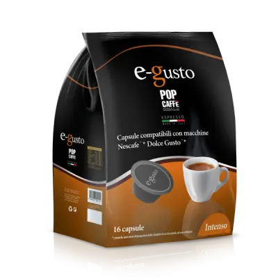 16 Capsule Pop Caffè Miscela INTENSO e-Gusto compatibile Dolce Gusto