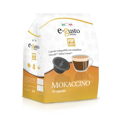 16 Capsule Pop Caffè MOKACCINO e-Gusto compatibili Dolce Gusto