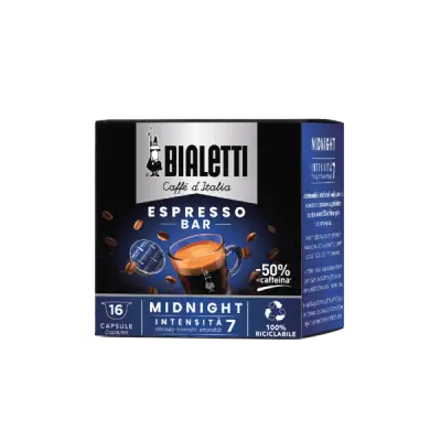 Pudełko z 16 kapsułkami kawy Bialetti Oryginalna mieszanka MIDNIGHT