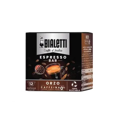 Pudełko zawierające 12 oryginalnych kapsułek Bialetti ORZO