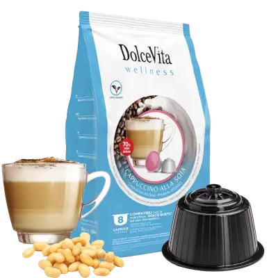 CAPPUCCINO DI SOIA compatibili NESCAFE DOLCE GUSTO capsule Dolce Vita