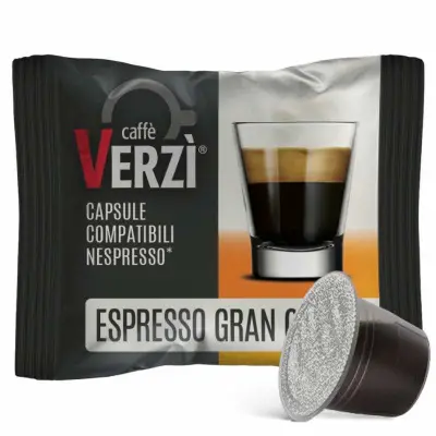 100 Verzì Coffee Capsules GRAN CREMA Blend Nespresso compatible