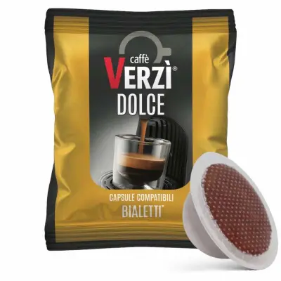 100 kapsułek Caffè Verzì SWEET Mieszanka kompatybilna z BIALETTI