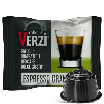 50 Verzì Coffee Capsules ESPRESSO GRAN CREMA Blend compatible DOLCE GUSTO