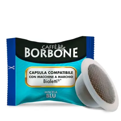 100 kapsułek z kawą BORBONE Blue Blend kompatybilnych z BIALETTI