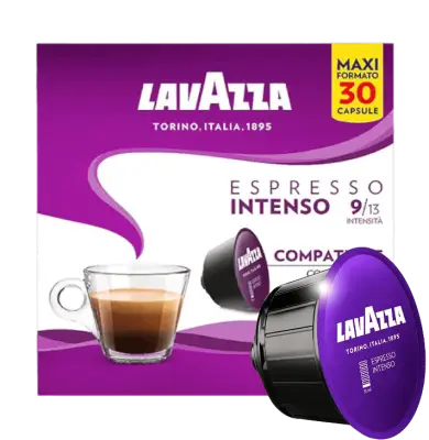Capsule Espresso INTENSO Lavazza compatibili Nescafé Dolce Gusto Formato 30