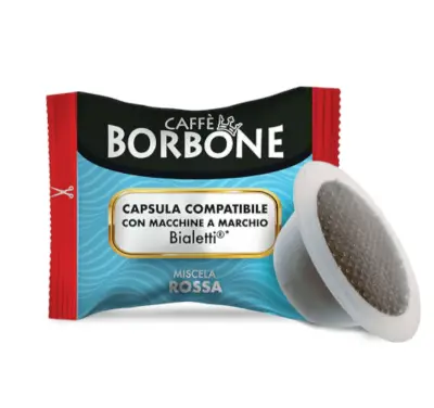 100 kapsułek z kawą BORBONE Red Blend kompatybilnych z BIALETTI