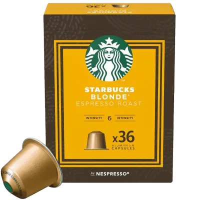 36 Starbucks Caffè Blonde Espresso-Röstkapseln von Nespresso für Nespresso-Maschinen