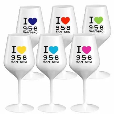 Calice Santero 958 Bicchiere Policarbonato Rainbow Bianco