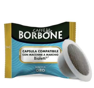 100 kapsułek z kawą BORBONE Gold Blend kompatybilnych z BIALETTI