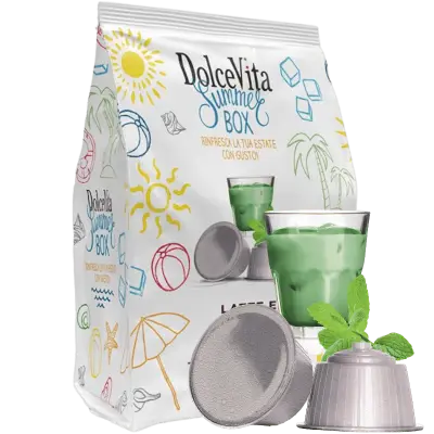 16 Capsule Dolce Vita LATTE & MENTA ICE compatibili NESCAFE DOLCE GUSTO Summer Box