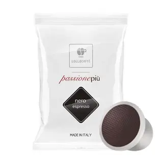 Lollo Caffè Passionepiù Black Blend kompatibel mit dem Uno System 100 Kapseln