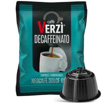 50 Verzì DECAFFEINATED Coffee Capsules compatible with DOLCE GUSTO