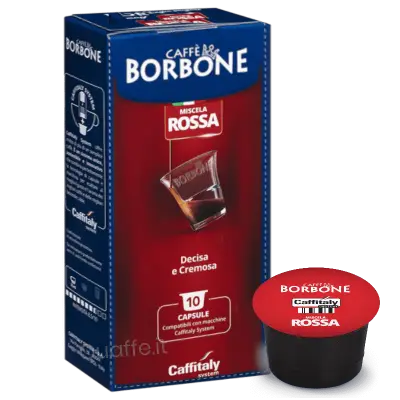 30 Capsule Originali Caffitaly System Miscela ROSSA Caffè Borbone