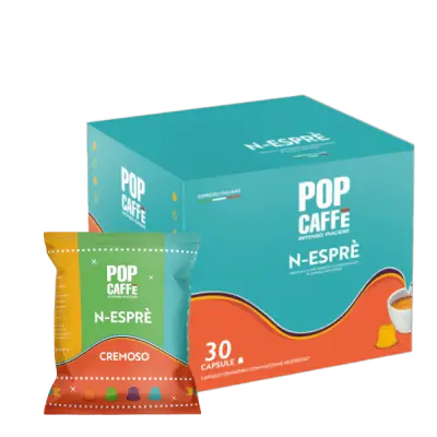 30 CAPSULE Naos Pop Caffè Miscela CREMOSO compatibili Nespresso
