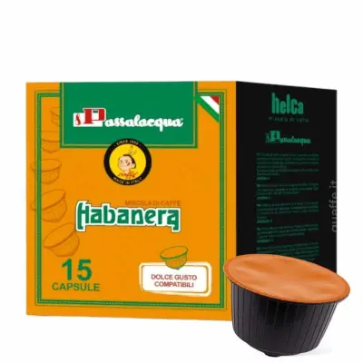 15 Passalacqua-Kaffeekapseln, kompatible Nesacafè Dolce Gusto HABANERA-Mischung