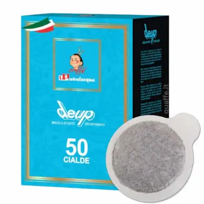 50 ESE Pods Decaffeinated Passalacqua Coffee DEUP Blend