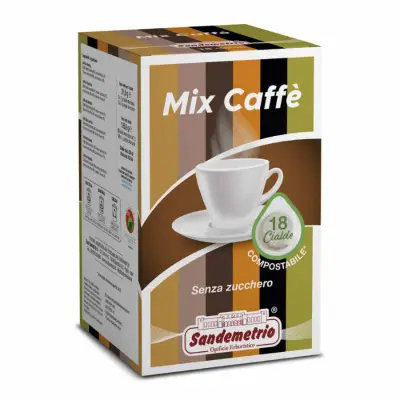 Sandemetrio Flavored Coffee Mix 18 Ese Pods 44 Filter Paper