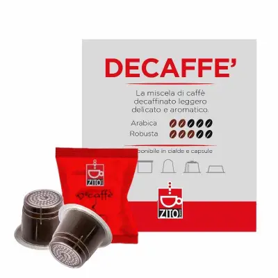 100 Capsule Zito Caffè Miscela DEK compatibile Nespresso
