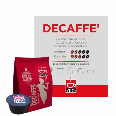 50 Capsule Zito Caffè Miscela Dek compatibile Dolce Gusto