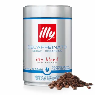 Illy Caffè in Grani tostato DECAFFEINATO barattolo - 250gr