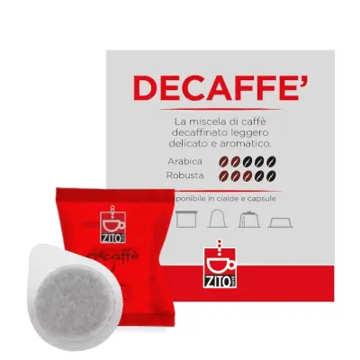 150 E.S.E. pods Zito Caffè Compostable Dek Blend