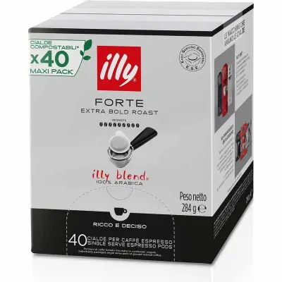 40 Illy Single-dose E.S.E. Pods Strong toasted