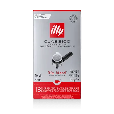 18 Single-dose E.S.E. Pods Illy Classic Toasted