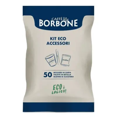 Kit Accessori Borbone Ecologico Compostabile 50 pz