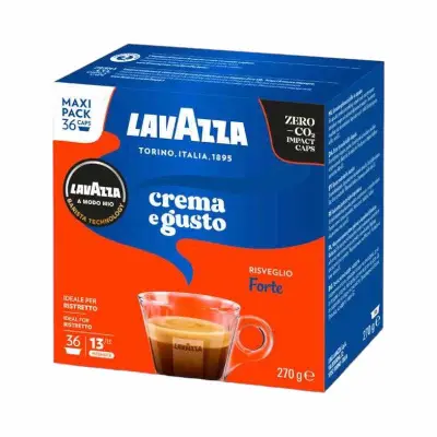 36 Lavazza A Modo Mio Kaffeekapseln CREME und STARKER GESCHMACK