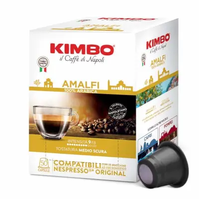 50 Capsule Caffè KIMBO Compatibili Nespresso - Miscela Amalfi